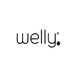Logo of welly, featuring the brand name in lowercase with a stylized drop icon next to the letter 'y' on a green background.